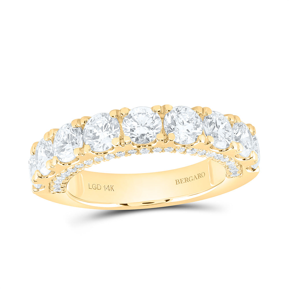 14K Yellow Or White Gold 3 Cttw Lab Grown Diamond Fashion Band