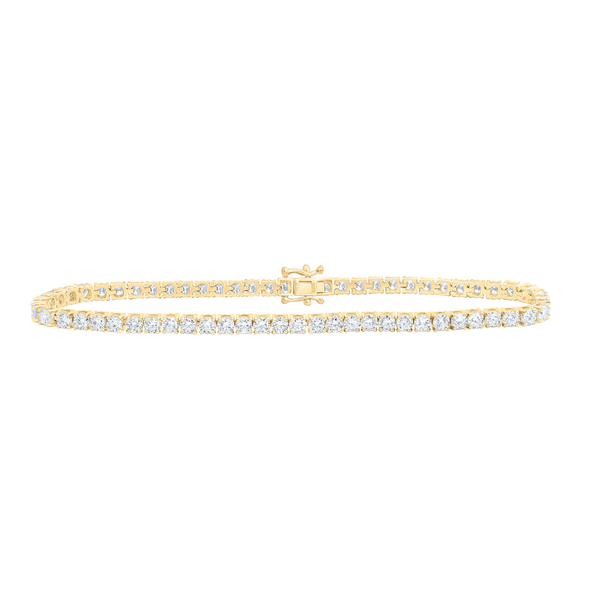 10K Yellow Or White Gold 7 Cttw Lab Grown Diamond Tennis Mens Bracelet (8 Inch)