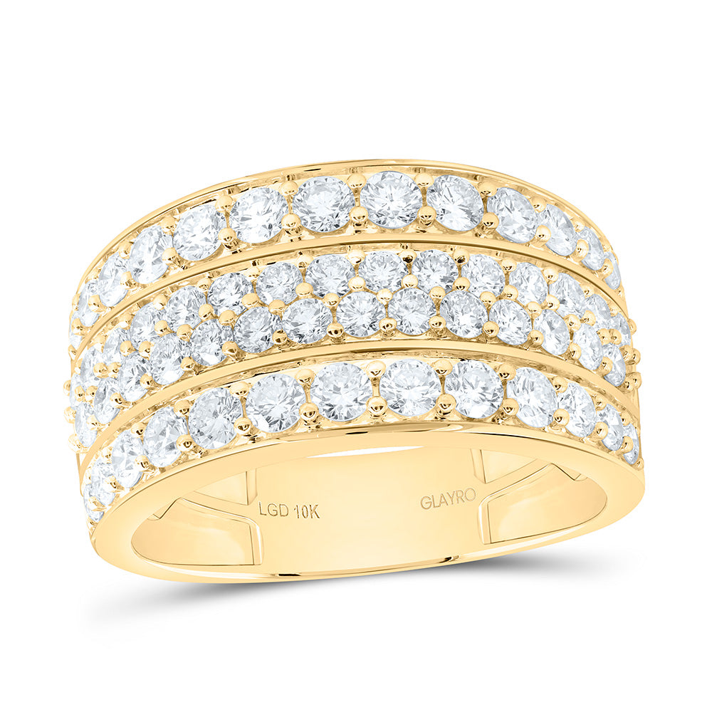 10K Yellow Or White Gold 2 1/3 Cttw Lab Grown Diamond Mens Band