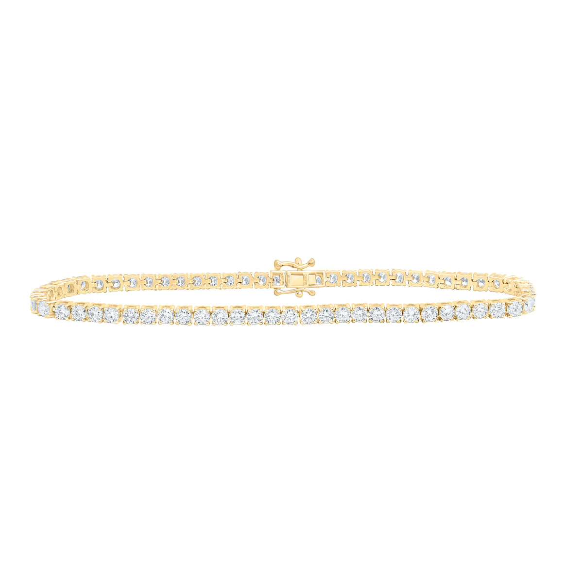 14K Yellow Or White Gold 7 Cttw Lab Grown Diamond Tennis Mens Bracelet (8 Inch)