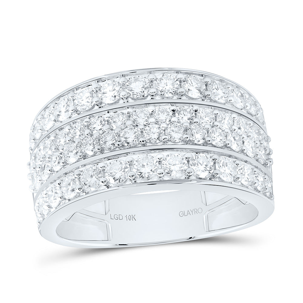 10K Yellow Or White Gold 2 1/3 Cttw Lab Grown Diamond Mens Band