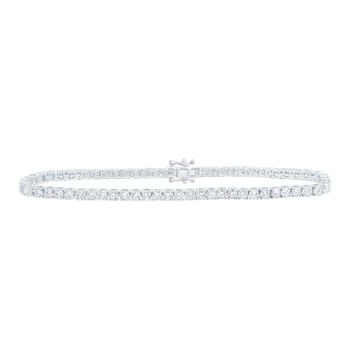 14K Yellow Or White Gold 7 Cttw Lab Grown Diamond Tennis Mens Bracelet (8 Inch)