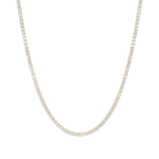 14K Yellow Or White Gold 18 Cttw Lab Grown Diamond Fashion Tennis Necklace (20 Inch)