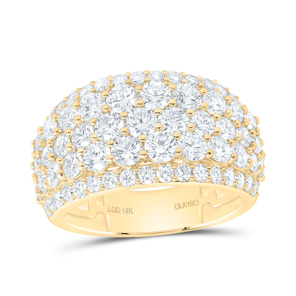 10K Yellow Or White Gold 5 Cttw Lab Grown Diamond Mens Ring