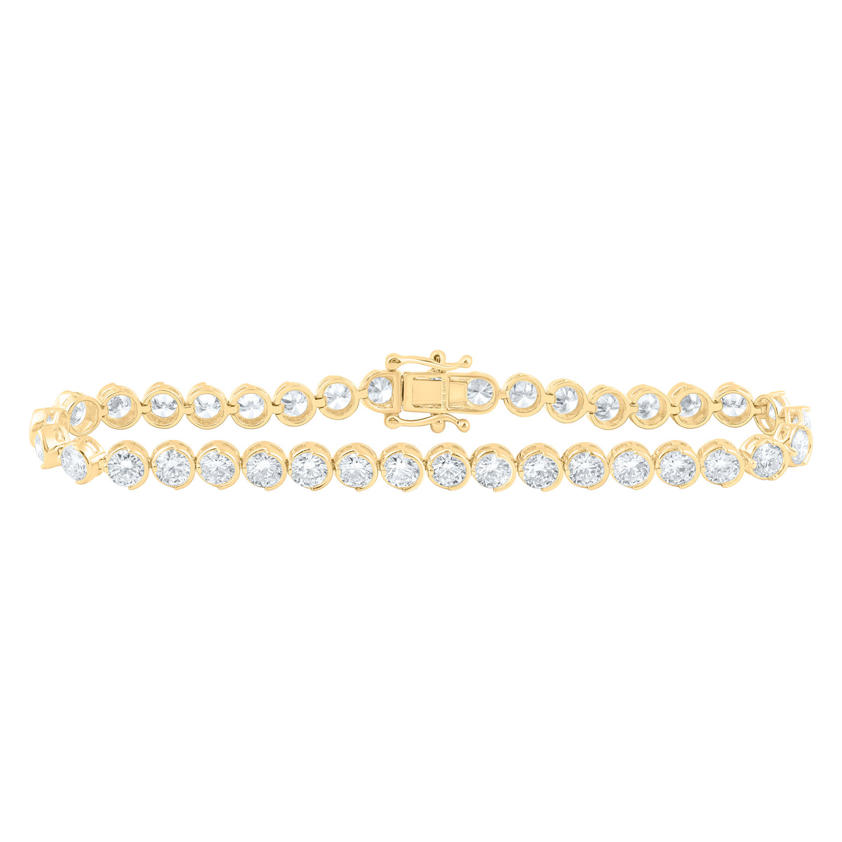 10K Yellow Gold 10 Cttw Lab Grown Diamond Fashion Bracelet (7 Inch)