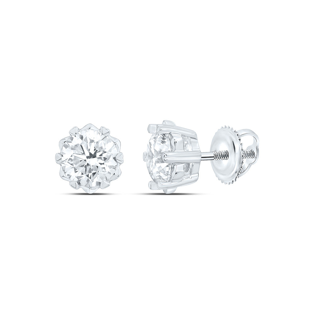 10K Yellow Or White Gold 1 Cttw Lab Grown Diamond Fashion Round Earring