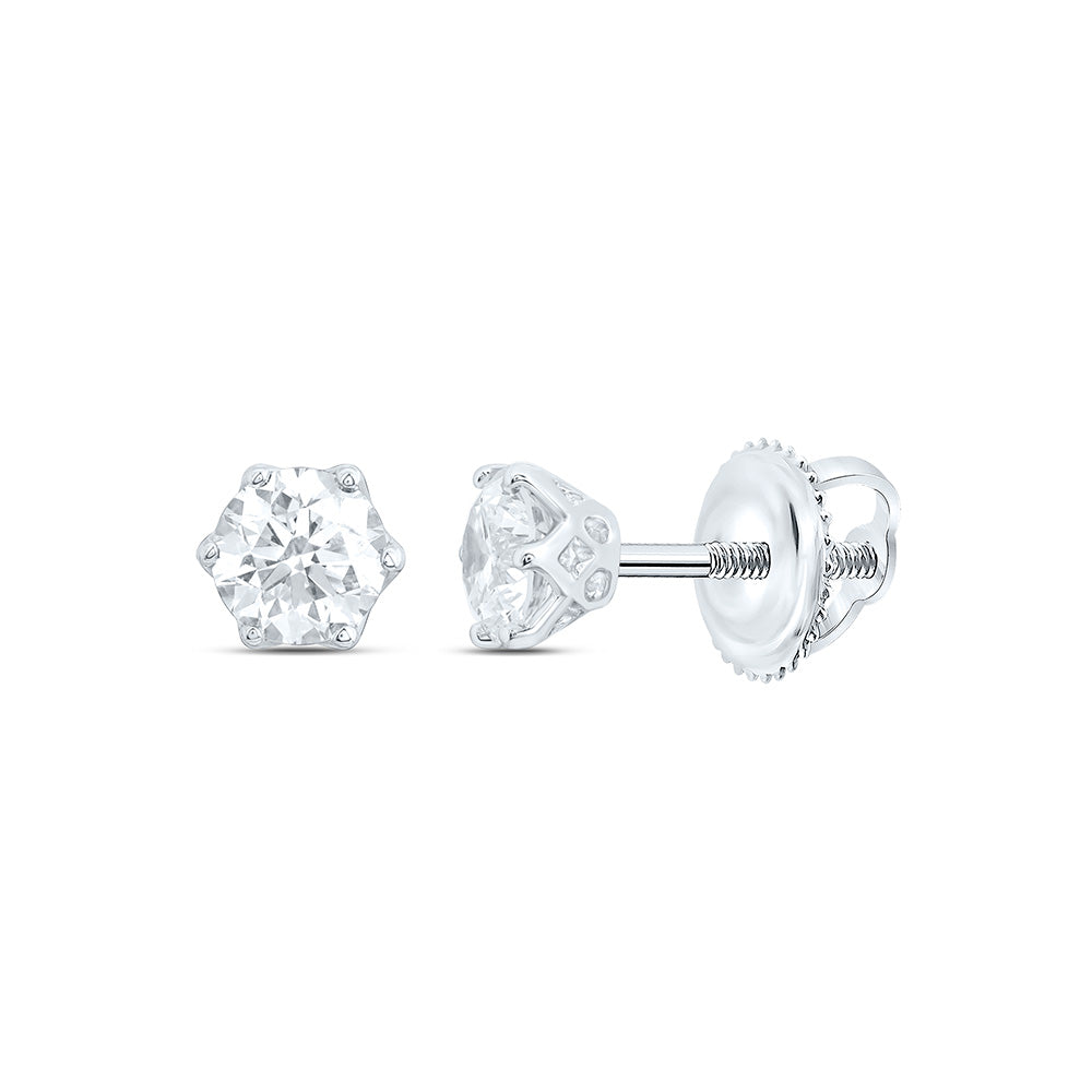 10K Yellow Or White Gold 1/2 Cttw Lab Grown Diamond Fashion Round Earring