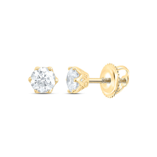 10K Yellow Or White Gold 1 Cttw Lab Grown Diamond Fashion Round earring