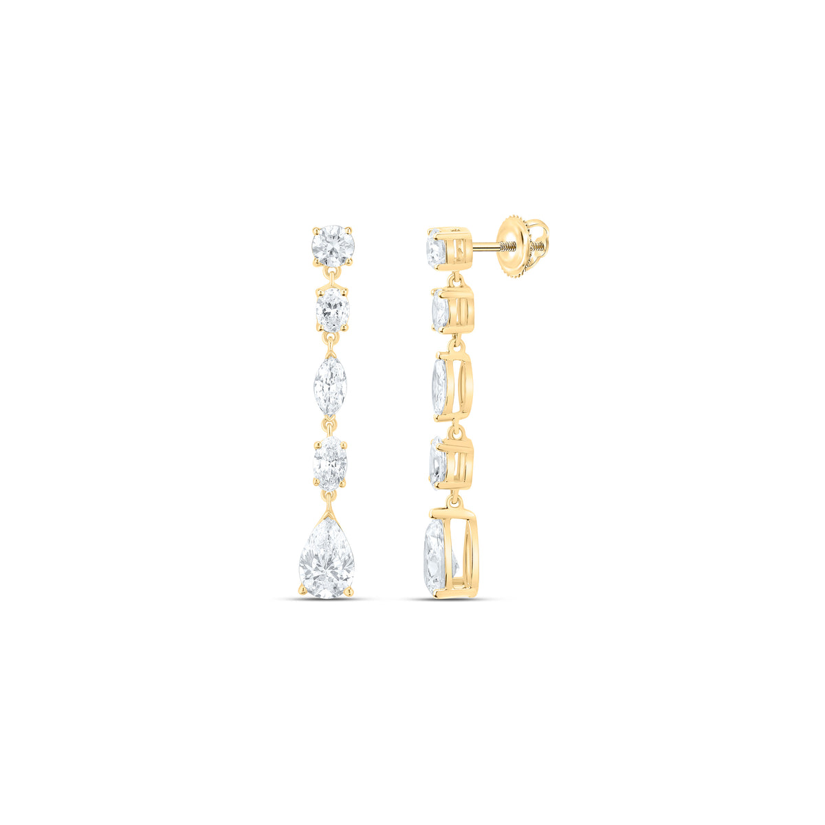 14K Yellow Or White Gold 3 Cttw Lab Grown Diamond Fashion Dangling Earring
