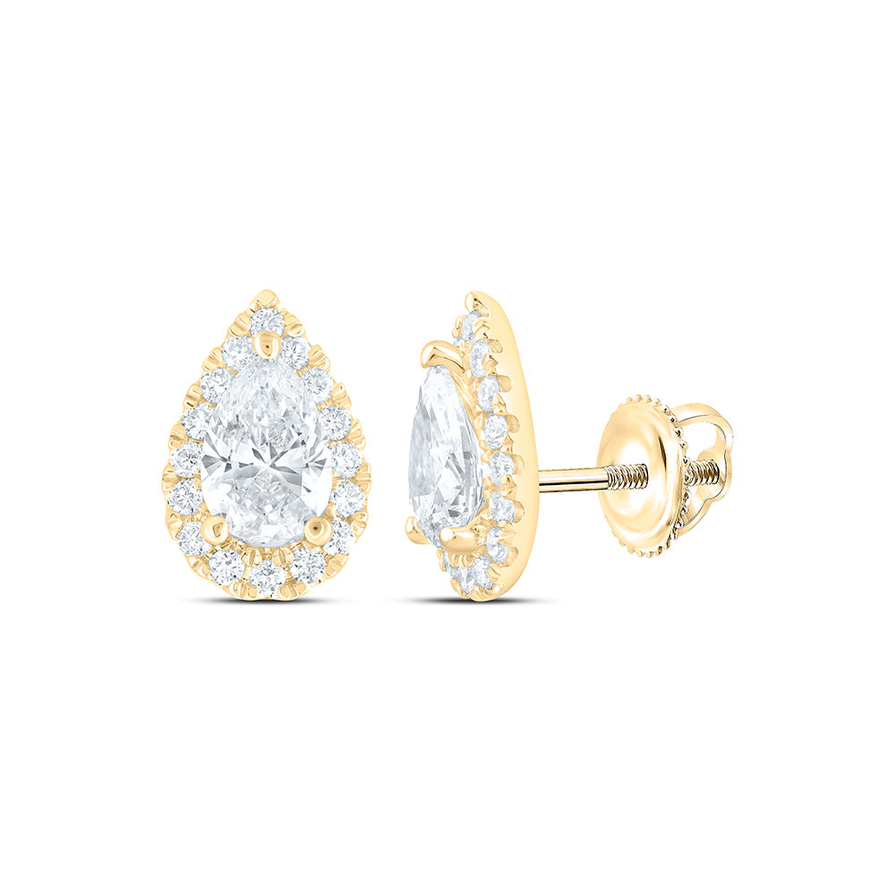 14K Yellow Or White Gold 1 Cttw Lab Grown Diamond Fashion Pear Earring