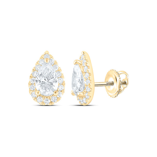 14K Yellow Or White Gold 1 Cttw Lab Grown Diamond Fashion Pear Earring