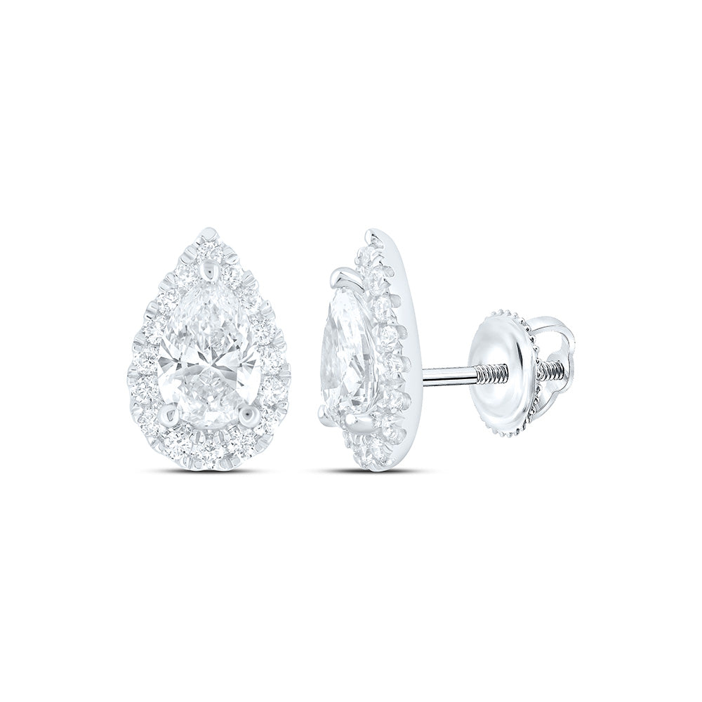 14K Yellow Or White Gold 1 Cttw Lab Grown Diamond Fashion Pear Earring