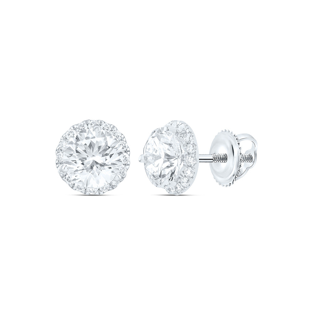 14K Yellow Or White Gold 2 1/4 Cttw Lab Grown Diamond Fashion Round Earring