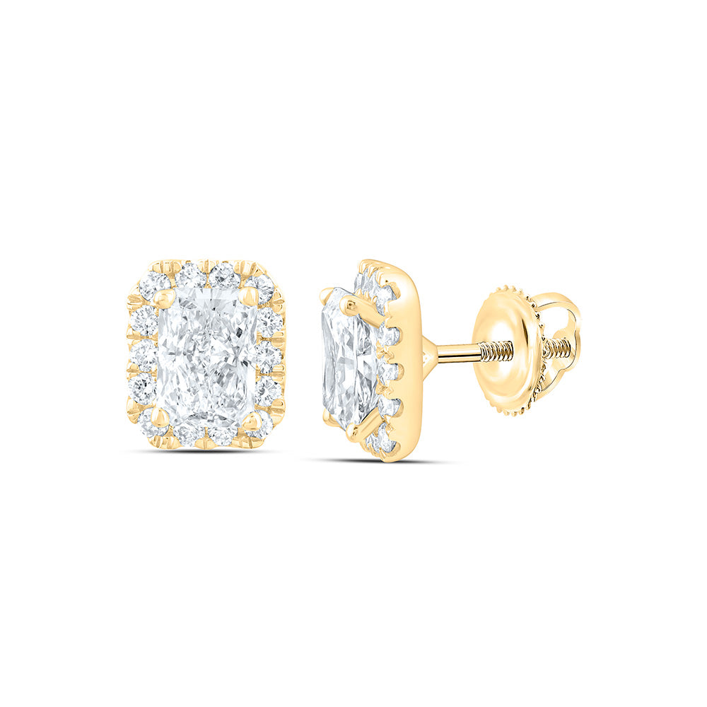 14K Yellow Or White Gold 1 Cttw Lab Grown Diamond Fashion Octagon Earring