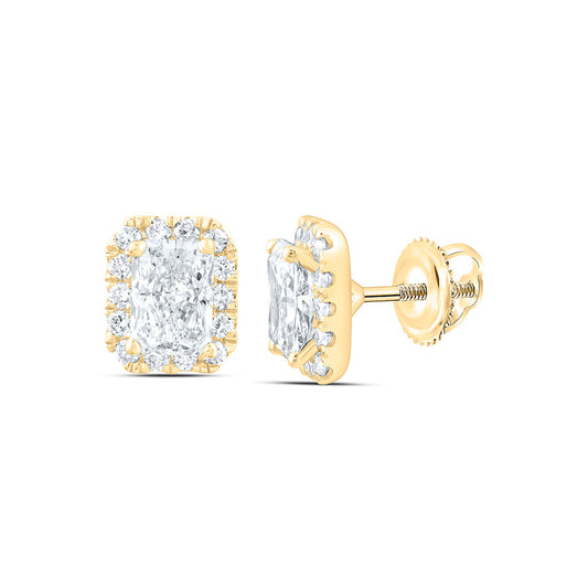 14K Yellow Or White Gold 1 Cttw Lab Grown Diamond Fashion Octagon Earring
