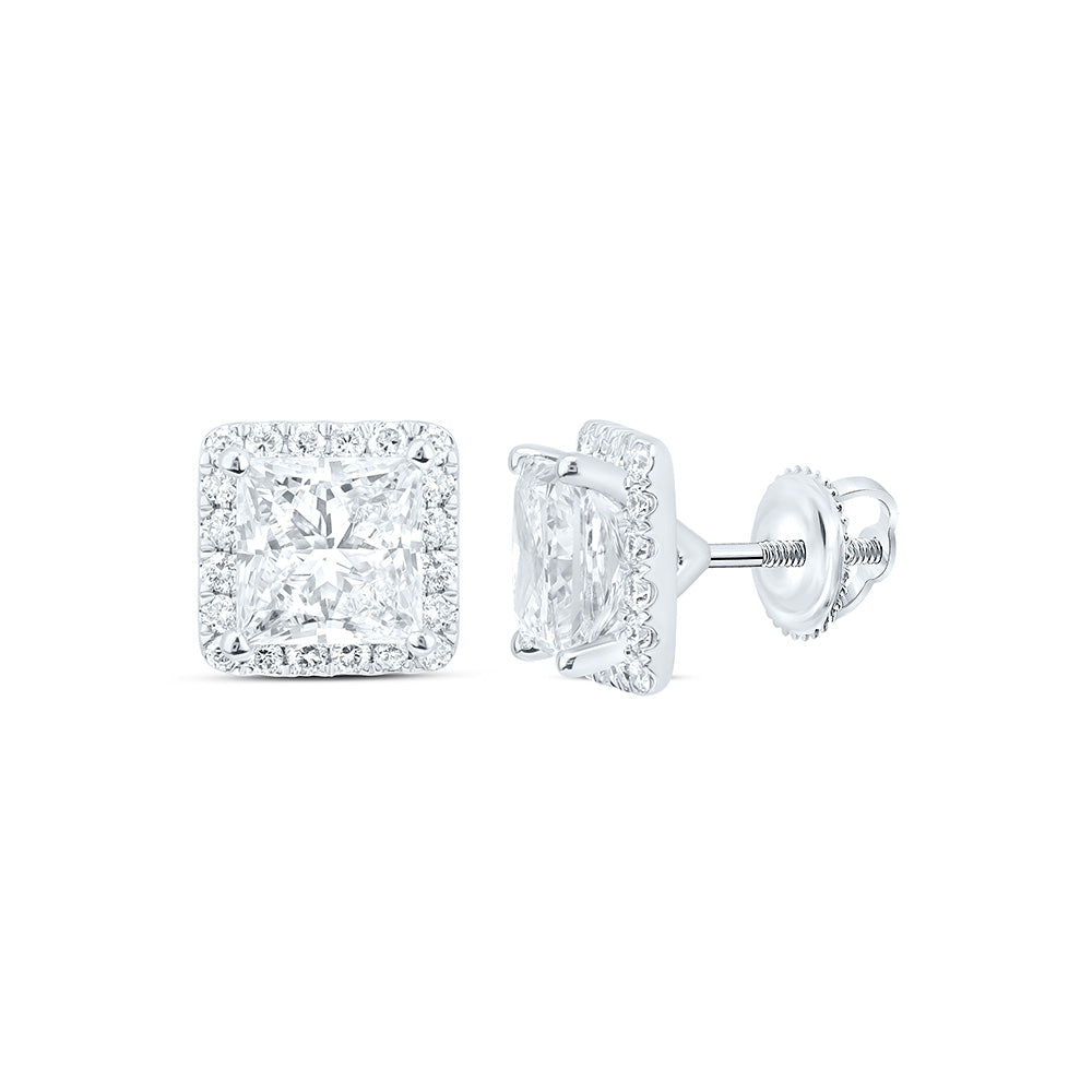 14K Yellow Or White Gold 2 3/8 Cttw Lab Grown Diamond Fashion Square Earring