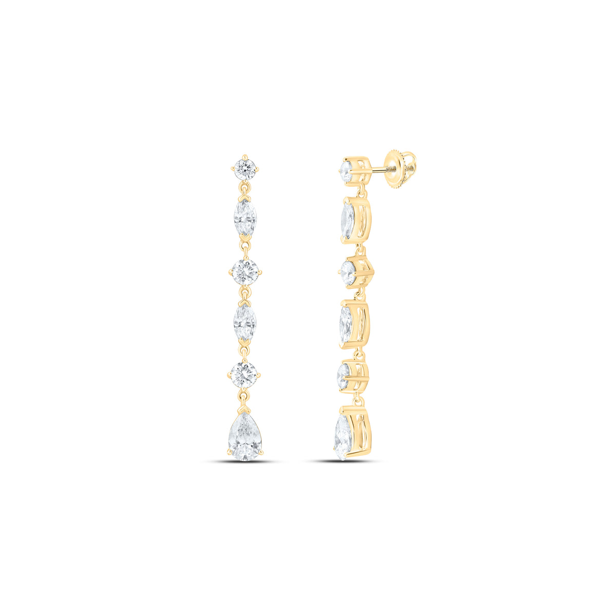 14K Yellow Or White Gold 2 Cttw Lab Grown Diamond Fashion Dangling Earring