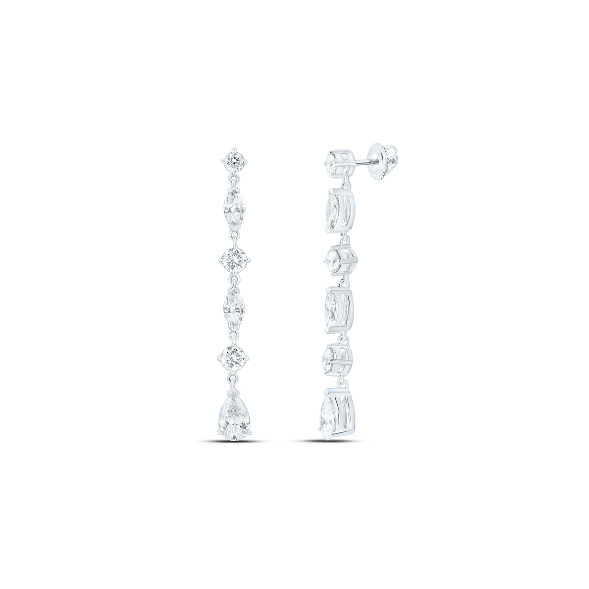 14K Yellow Or White Gold 2 Cttw Lab Grown Diamond Fashion Dangling Earring