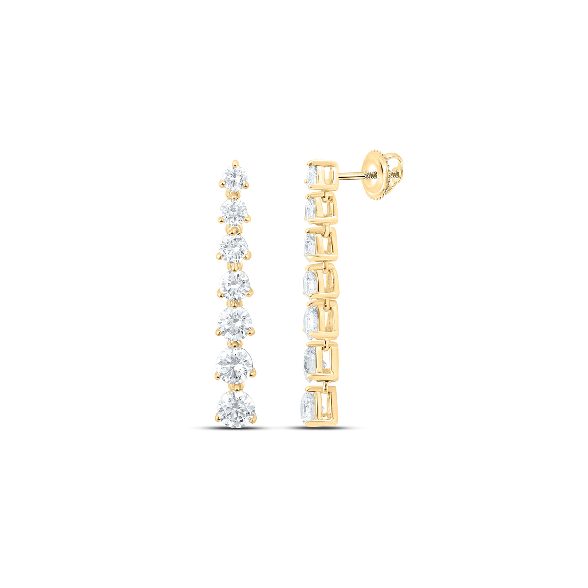 14K Yellow Or White Gold 2 Cttw Lab Grown Diamond Fashion Dangling Earring