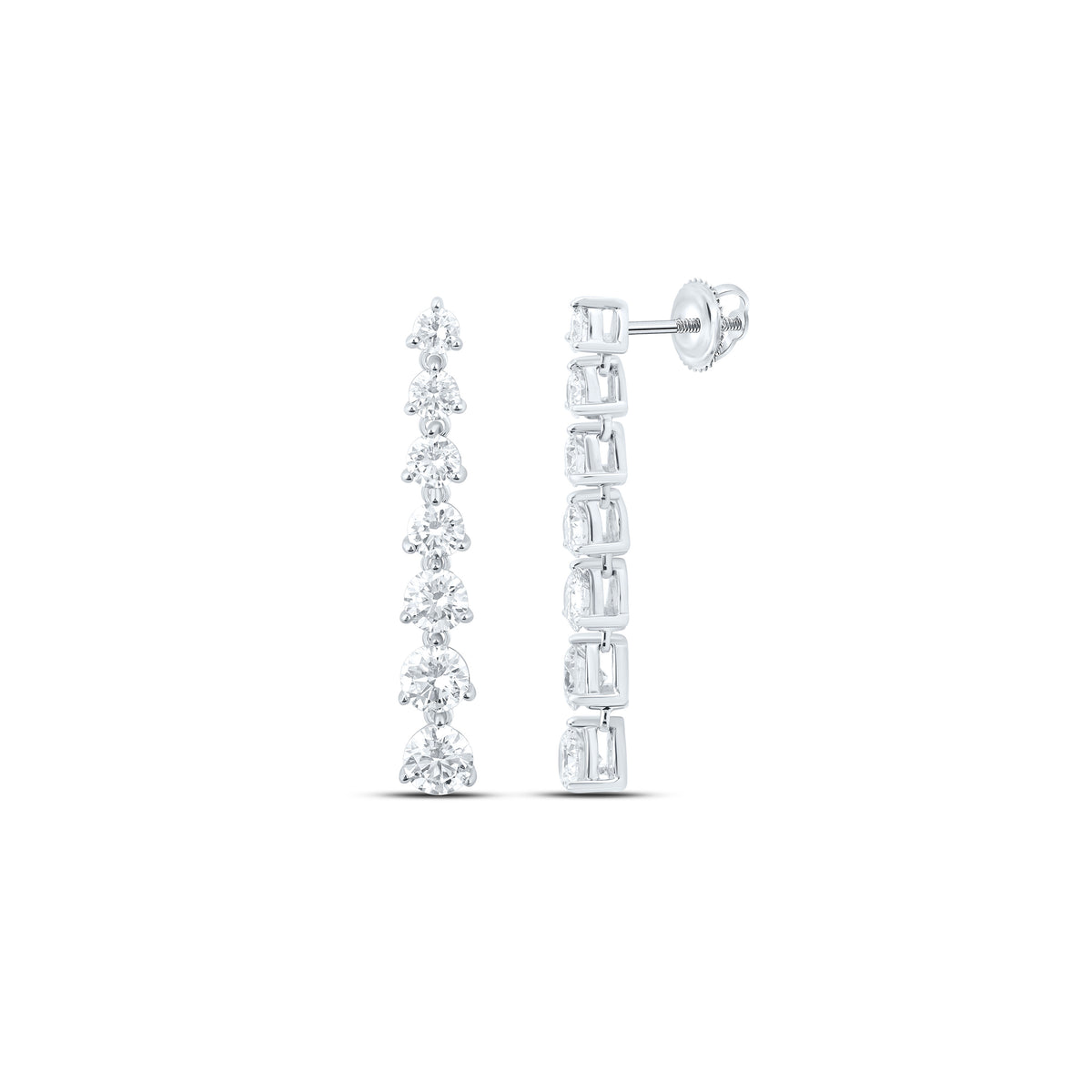 14K Yellow Or White Gold 2 Cttw Lab Grown Diamond Fashion Dangling Earring