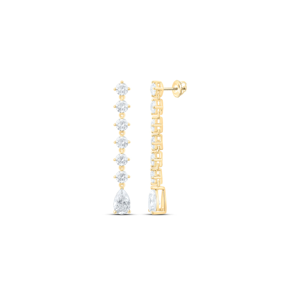 14K Yellow Or White Gold 3 Cttw Lab Grown Diamond Fashion Dangling Earring