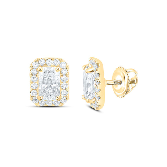 14K Yellow Or White Gold 1 3/4 Cttw Lab Grown Diamond Fashion Octagon Earring