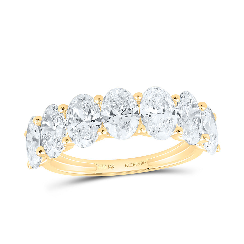 14K Yellow Or White Gold 3 5/8 Cttw Lab Grown Diamond Fashion Oval Band