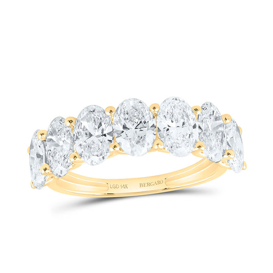 14K Yellow Or White Gold 3 5/8 Cttw Lab Grown Diamond Fashion Oval Band