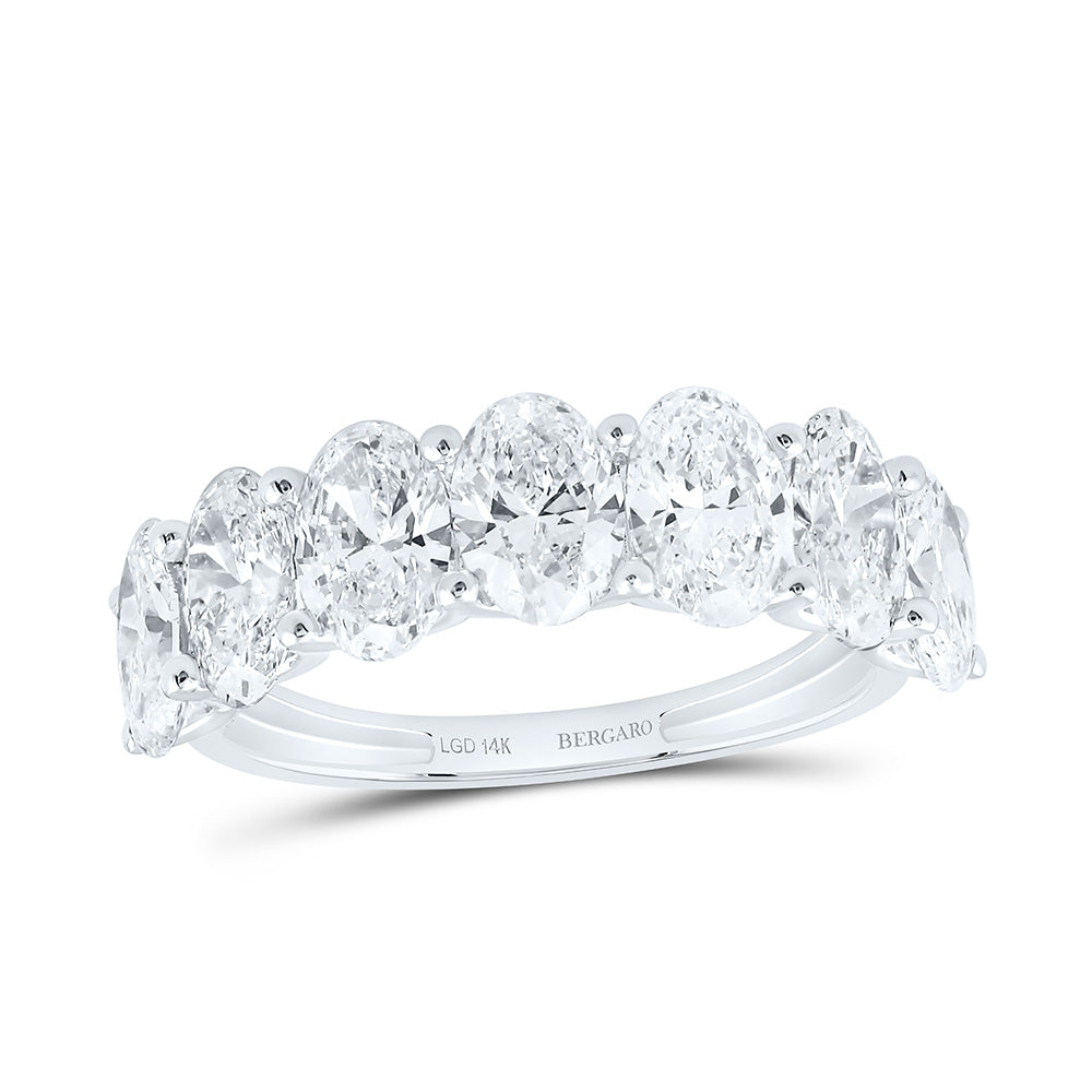 14K Yellow Or White Gold 3 5/8 Cttw Lab Grown Diamond Fashion Oval Band