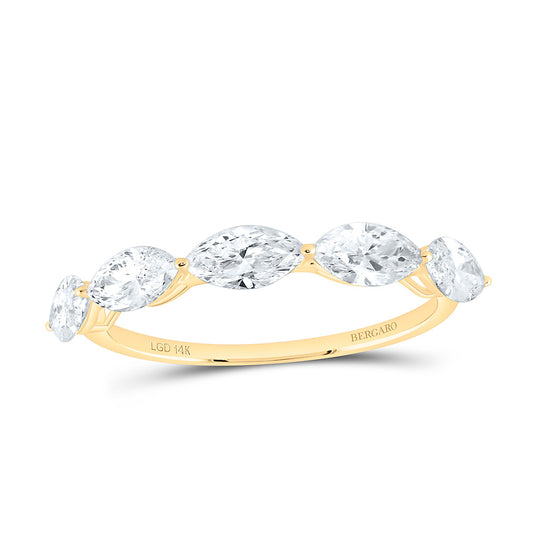 14K Yellow Or White Gold 1 1/3 Cttw Lab Grown Diamond Fashion Marquise Band