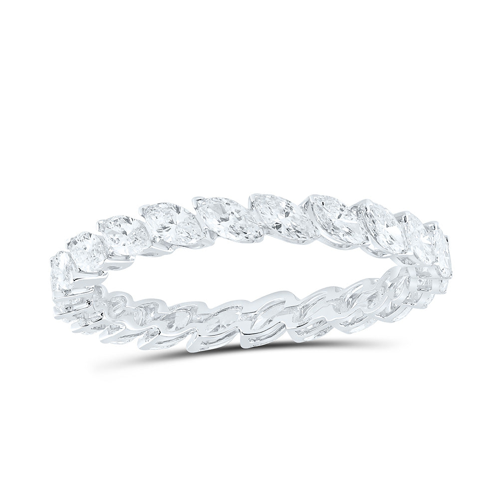 14K Yellow Or White Gold 1 1/3 Cttw Lab Grown Diamond Fashion Marquise Band