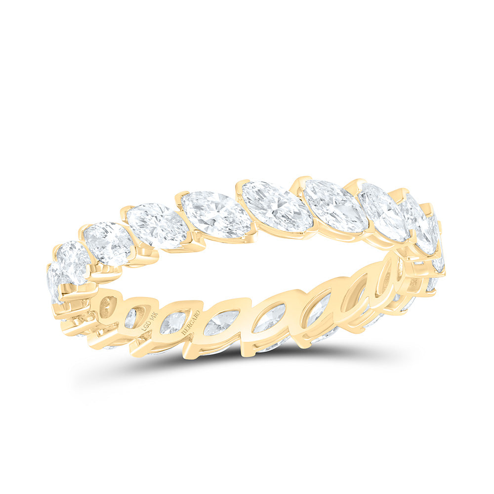 14K Yellow Or White Gold 1 3/4 Cttw Lab Grown Diamond Fashion Marquise Band