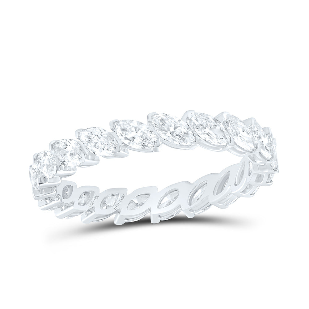 14K Yellow Or White Gold 1 3/4 Cttw Lab Grown Diamond Fashion Marquise Band