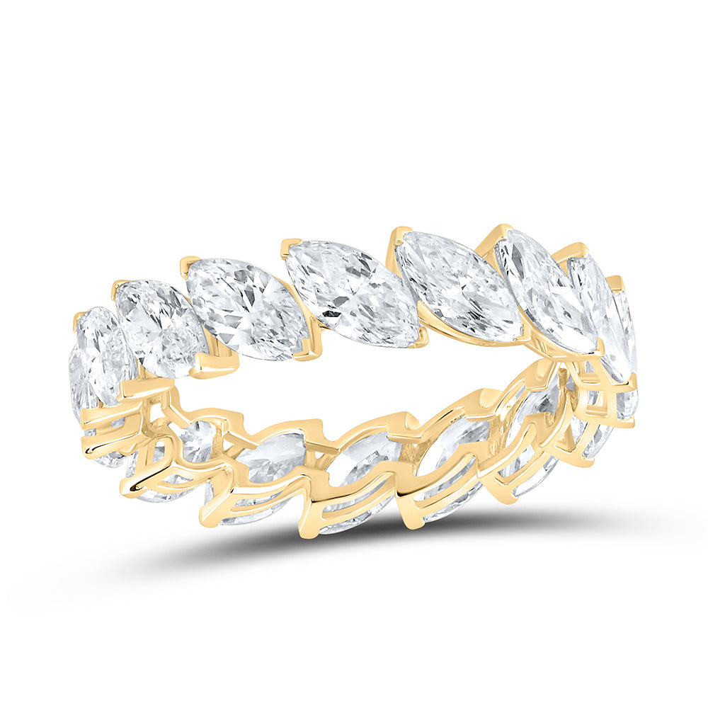 14K Yellow Or White Gold 4 Cttw Lab Grown Diamond Fashion Marquise Band