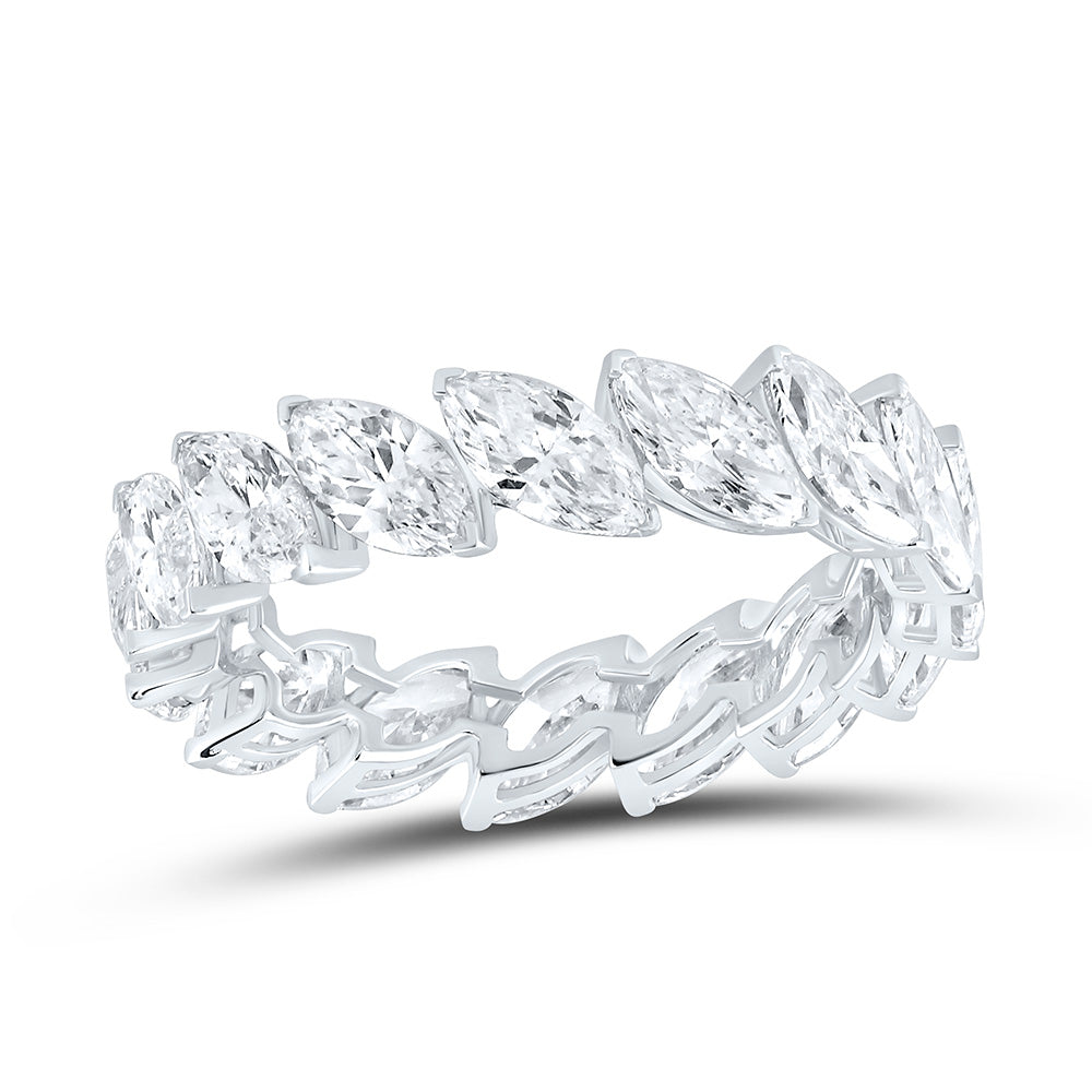 14K Yellow Or White Gold 4 Cttw Lab Grown Diamond Fashion Marquise Band