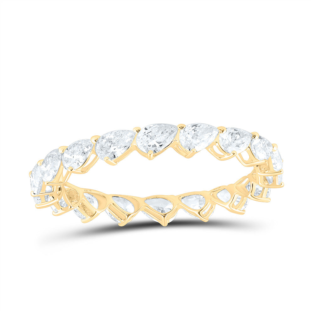 14K Yellow Or White Gold 1 1/2 Cttw Lab Grown Diamond Fashion Pear Band