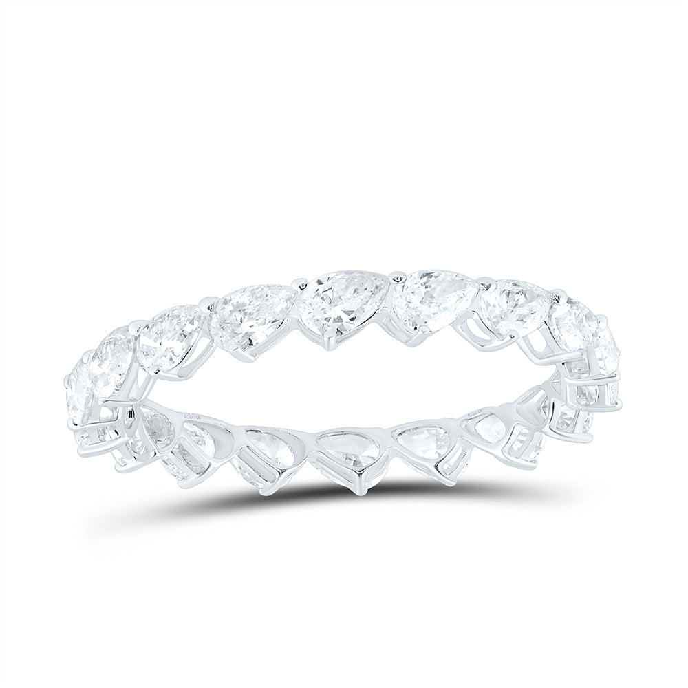 14K Yellow Or White Gold 1 1/2 Cttw Lab Grown Diamond Fashion Pear Band