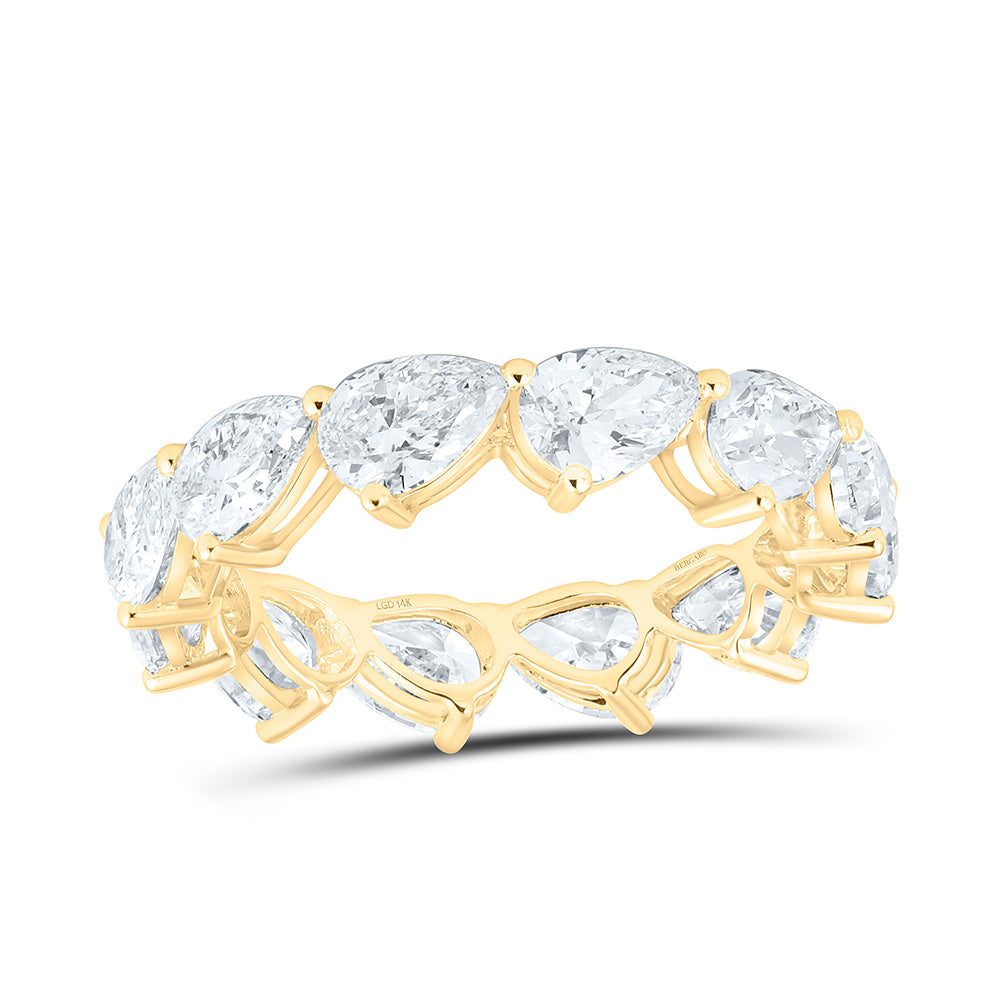 14K Yellow Or White Gold 4 1/4 Cttw Lab Grown Diamond Fashion Pear Band