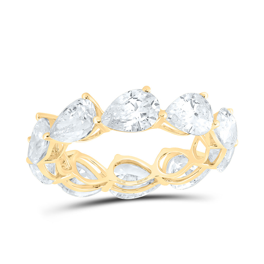 14K Yellow Or White Gold 6 Cttw Lab Grown Diamond Fashion Pear Band