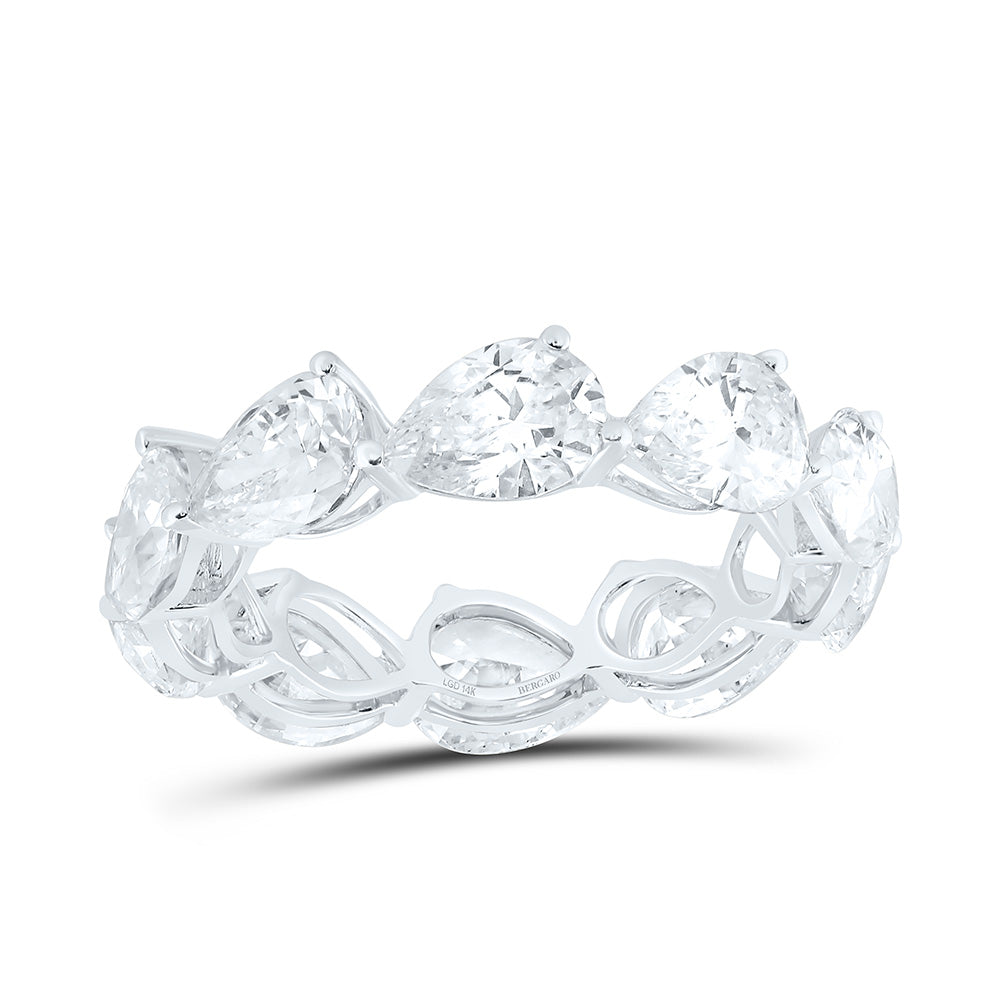 14K Yellow Or White Gold 6 Cttw Lab Grown Diamond Fashion Pear Band