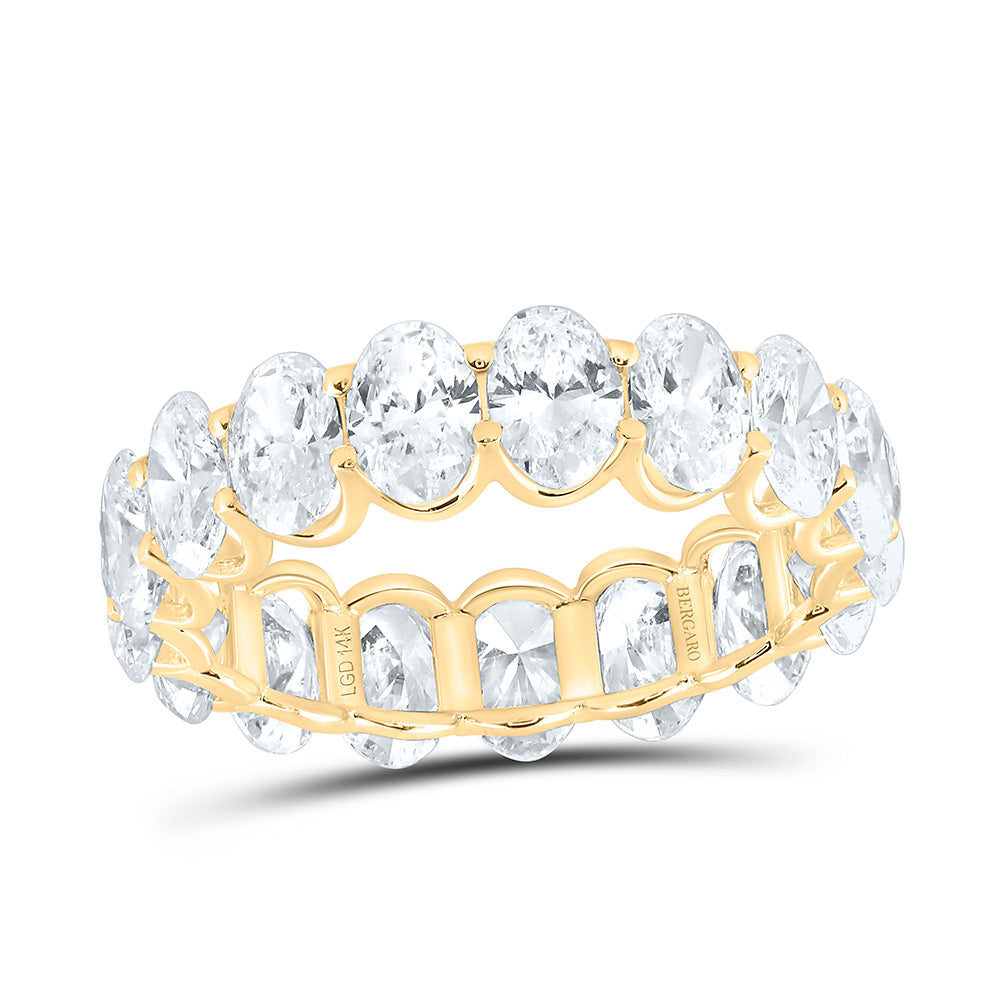 14K Yellow Or White Gold 5 1/3 Cttw Lab Grown Diamond Fashion Oval Band