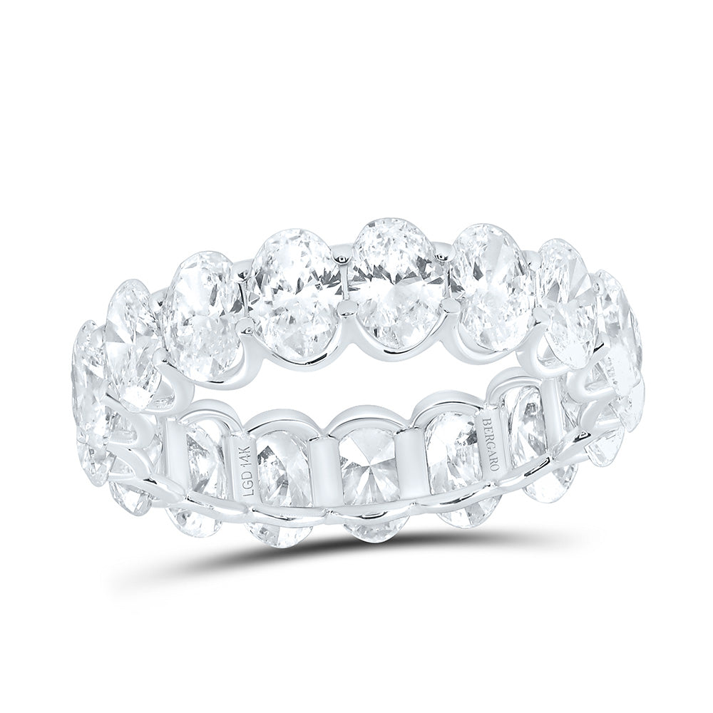 14K Yellow Or White Gold 5 1/3 Cttw Lab Grown Diamond Fashion Oval Band