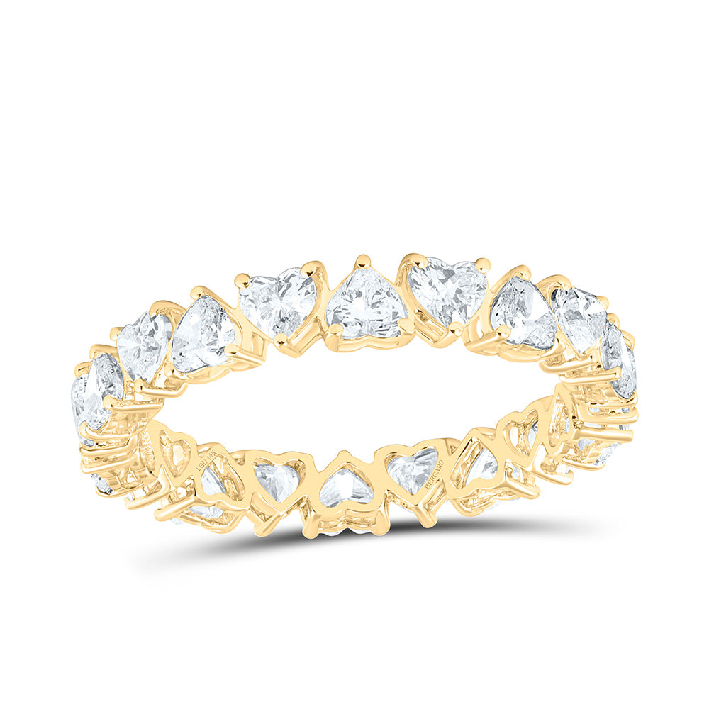 14K Yellow Or White Gold 2 Cttw Lab Grown Diamond Fashion Heart Band