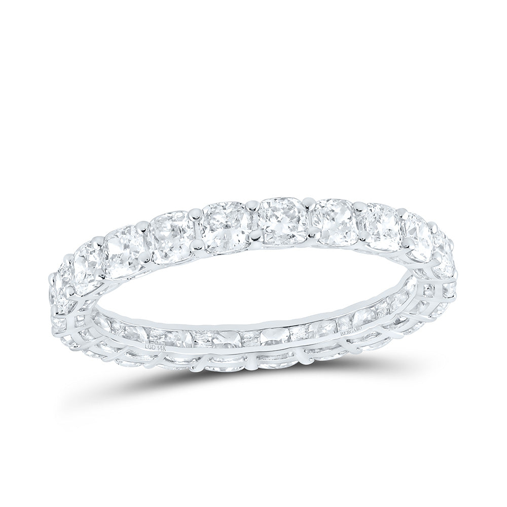 14K Yellow Or White Gold 2 1/5 Cttw Lab Grown Diamond Fashion Cushion Band