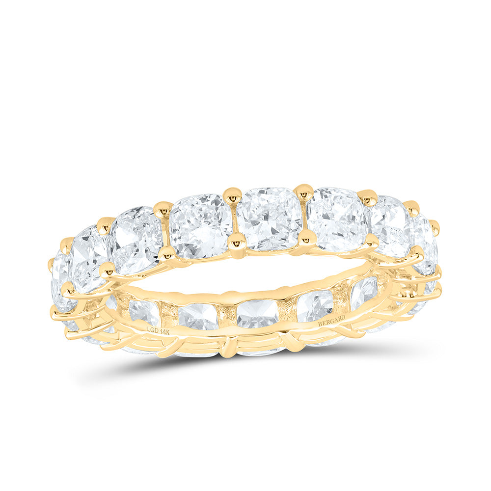 14K Yellow Or White Gold 5 Cttw Lab Grown Diamond Fashion Cushion Band