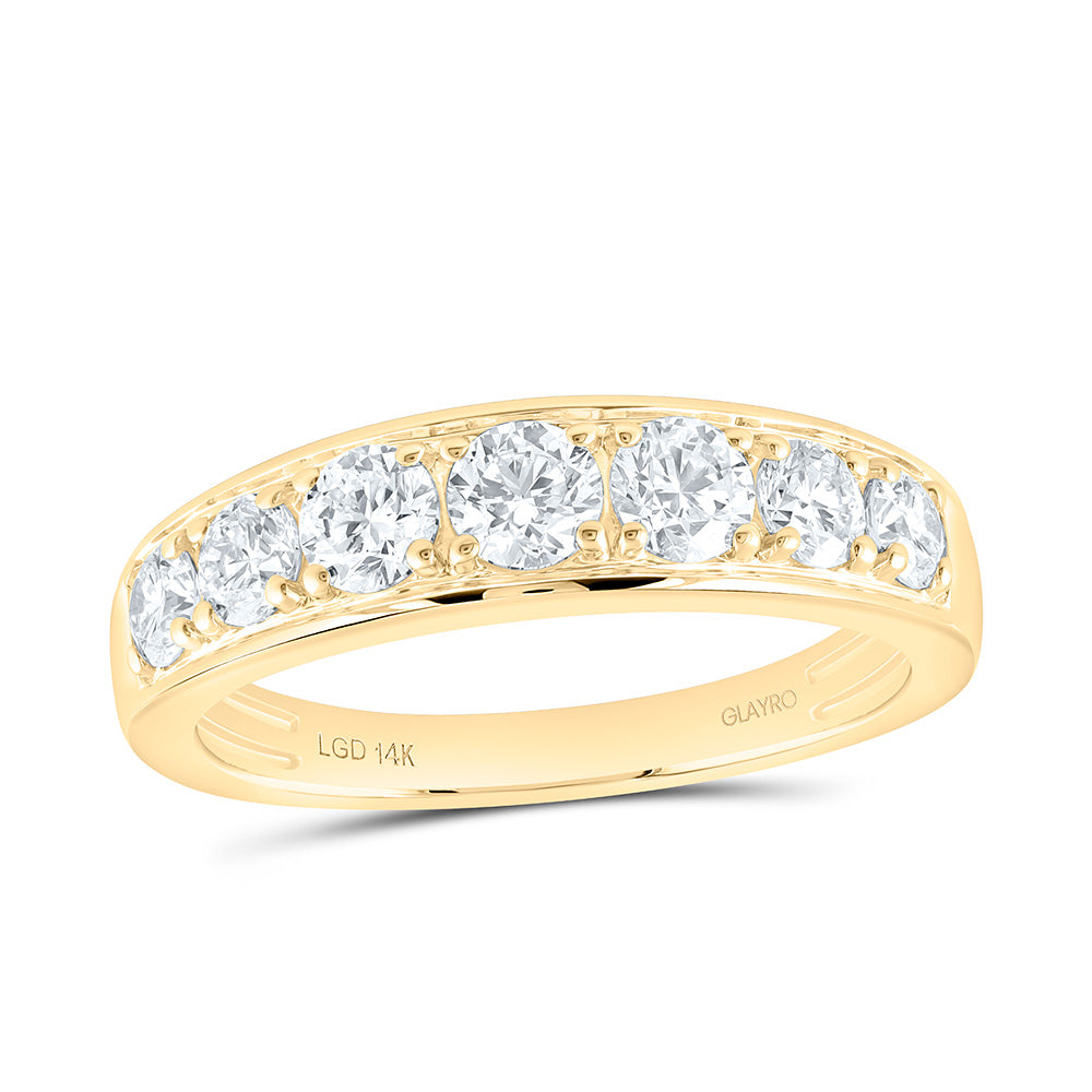 14K Yellow Or White Gold 1 1/2 Cttw Lab Grown Diamond Mens Band