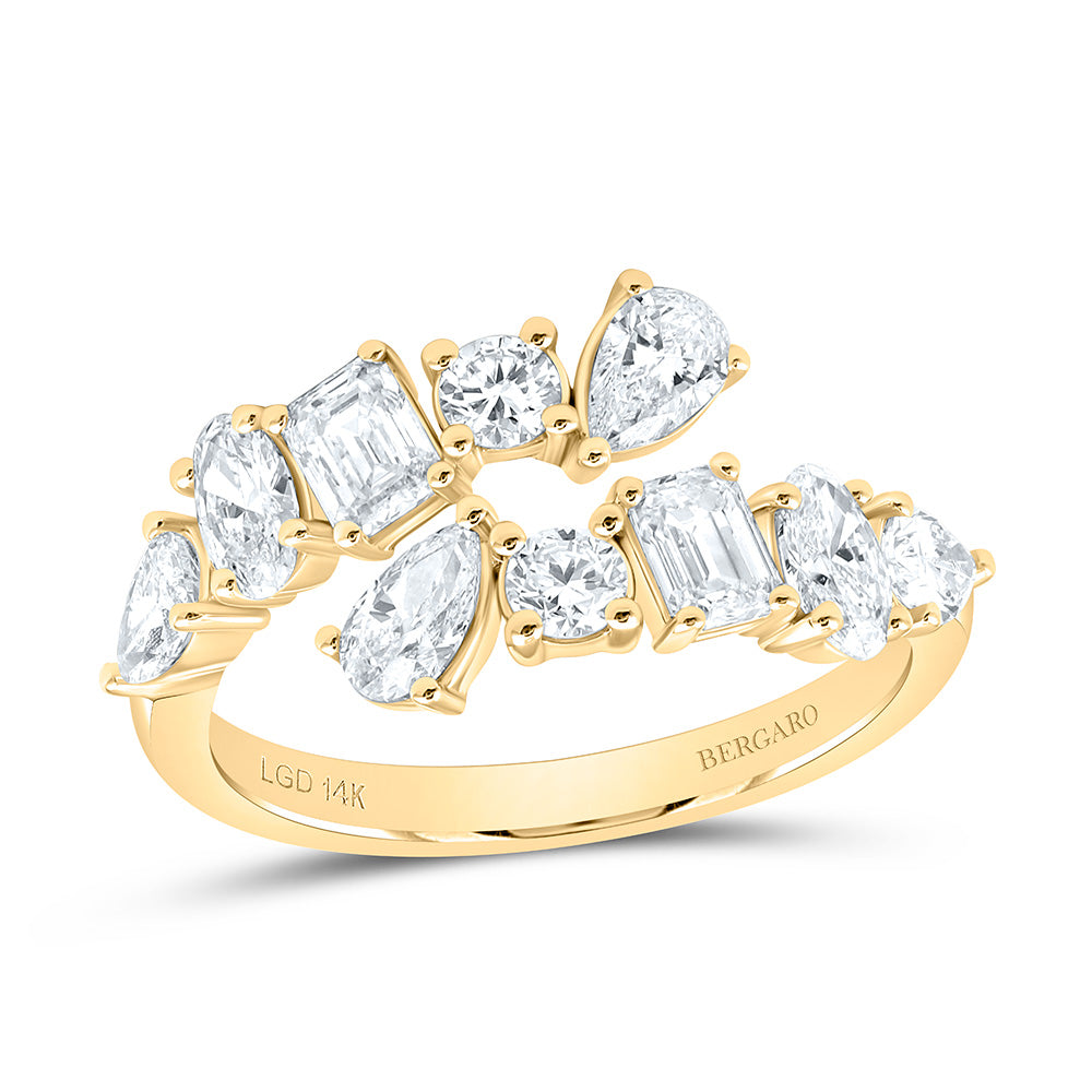 14K Yellow Or White Gold 1 3/4 Cttw Lab Grown Diamond Fashion Ring