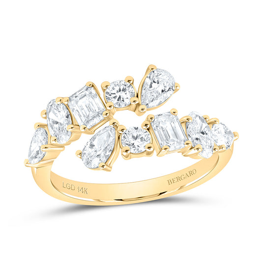 14K Yellow Or White Gold 1 3/4 Cttw Lab Grown Diamond Fashion Ring