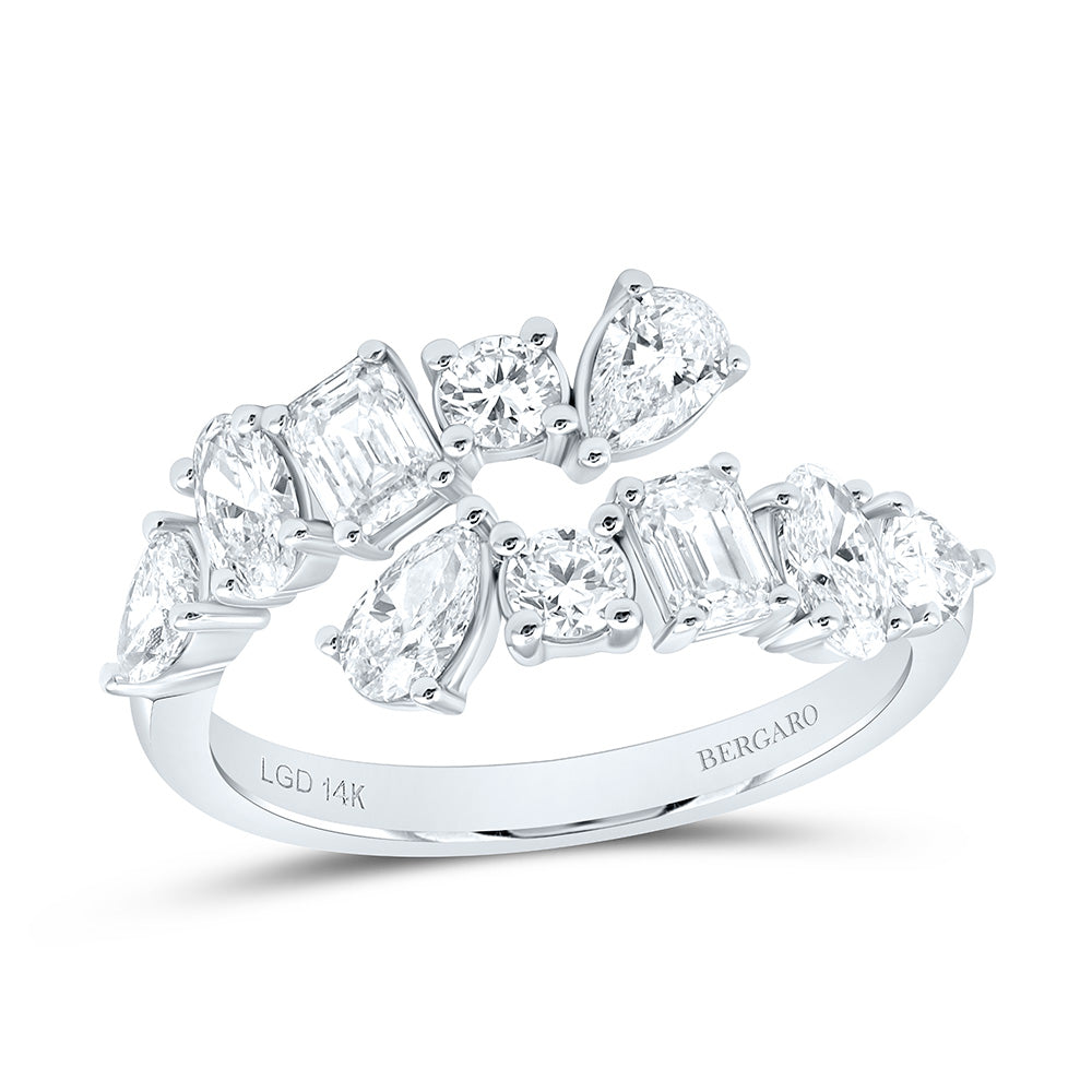 14K Yellow Or White Gold 1 3/4 Cttw Lab Grown Diamond Fashion Ring