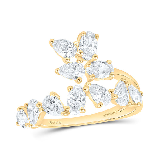 14K Yellow Or White Gold 1 3/4 Cttw Lab Grown Diamond Fashion Ring